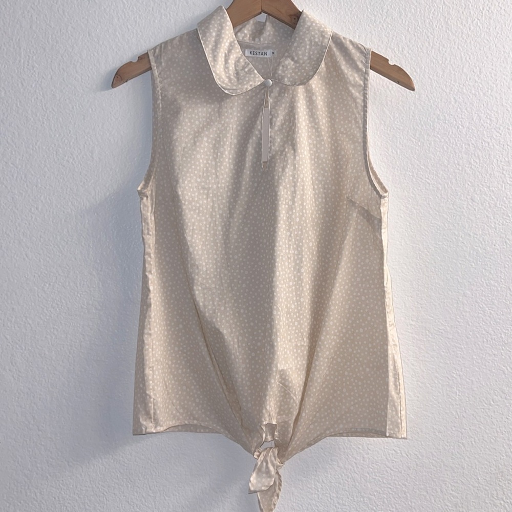 New Kestan Polka Dot Sleeveless Top Size M